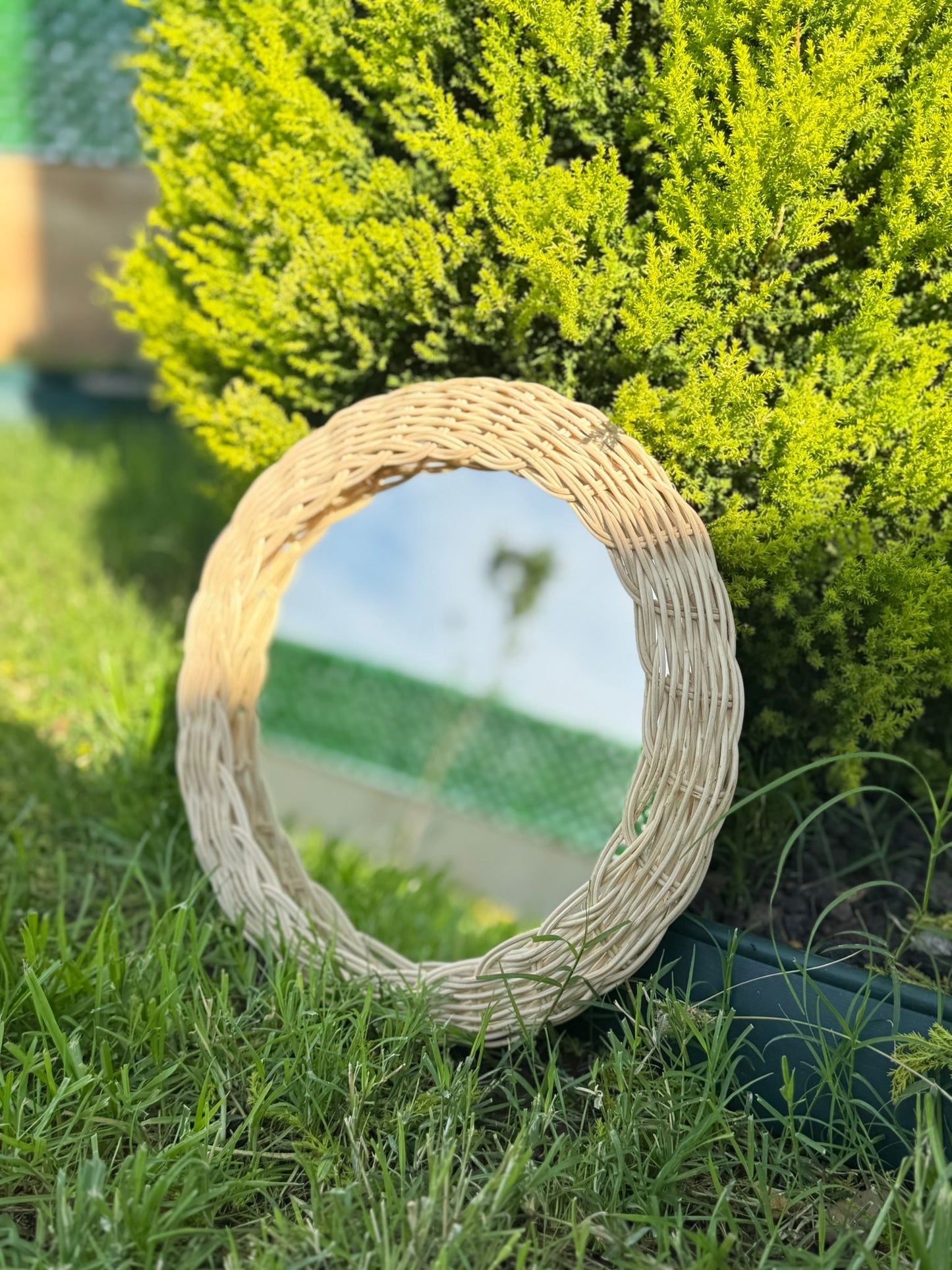 Remodesign Dekoratif Rattan Ayna (33 cm)