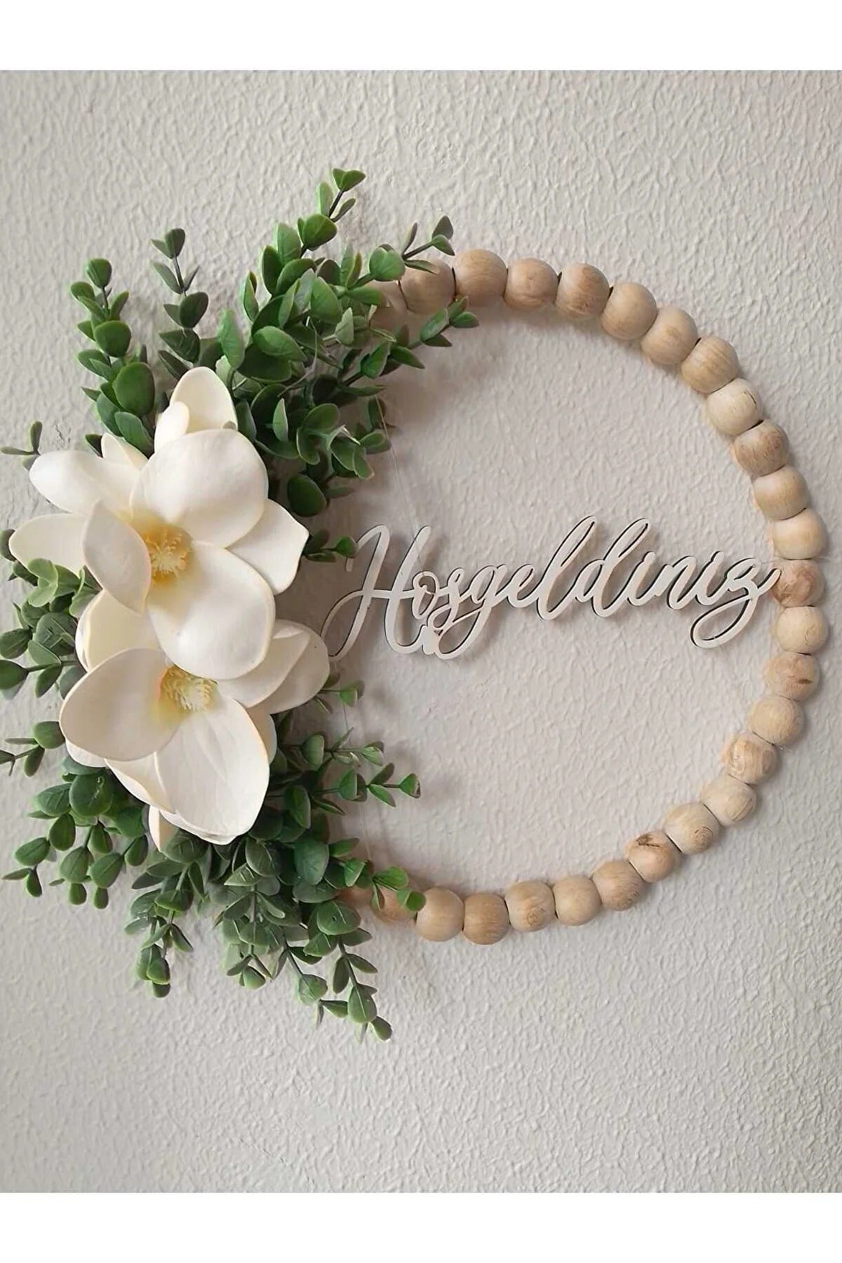 Remo Design Hoşgeldiniz Manolya Şimşir Kapı Süsü ( 30 cm )