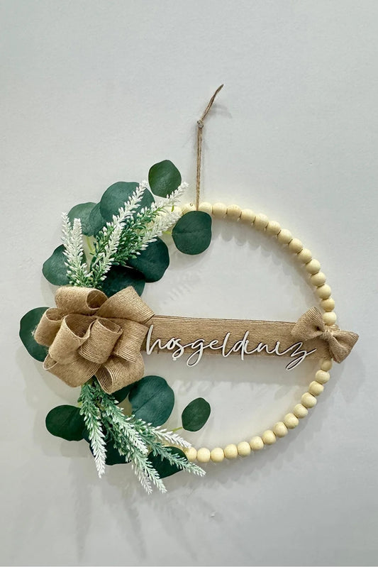 Remo Design  Ahşap Boncuklu Bohem Kapı Süsü